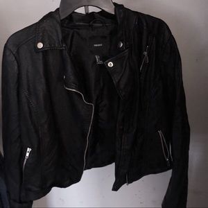 BLACK faux leather jacket